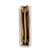 Portofel dama din piele naturala safiano DiAmanti Verdi Taupe Deschis